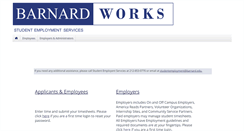 Desktop Screenshot of barnard.studentemployment.ngwebsolutions.com